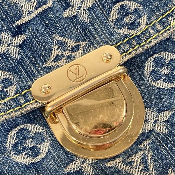 LOUIS VUITTON M95018 MonogramDenim Flat-Shopper Tote Bag shoulder bag - Picture 9 of 15